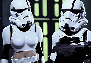 Vivid parody - 2 storm troopers enjoy some wookie dick