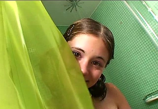 Little caprice fucking in the shower of cum
