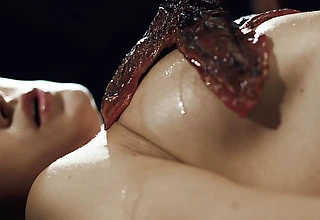 Transparent Gambol HENTAI - Aliens wine - Monsters fill together with cum in every direction with respect to  one doll after another