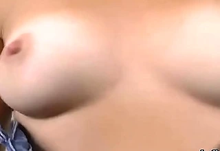 Cute chick gapes tight cunt and gets deflorated