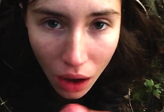 Young shy Russian girl gives a blowjob in a German forest and swallow sperm in POV  (first homemade porn from unobtrusive archive). #amateur #homemade #skinny #russiangirl #bj #blowjob #cum #cuminmouth #swallow