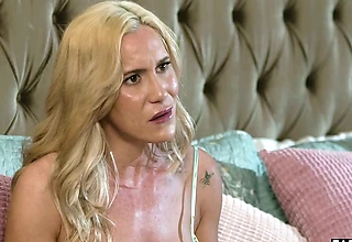 Guy fucking his mates hot big boobed blonde MILF foster-parent Aderes Quin