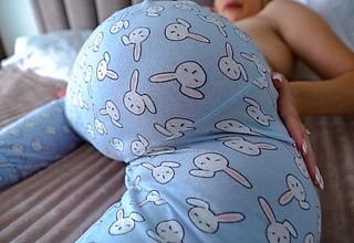 Stepmom seduces stepson by watching porn in morning with door open